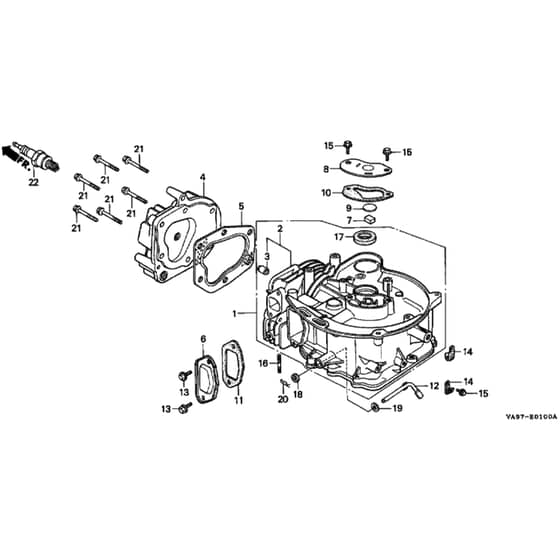 Honda HRB423 - PG - MZBC 8000001-8099999 Cylinder Barrel Diagram