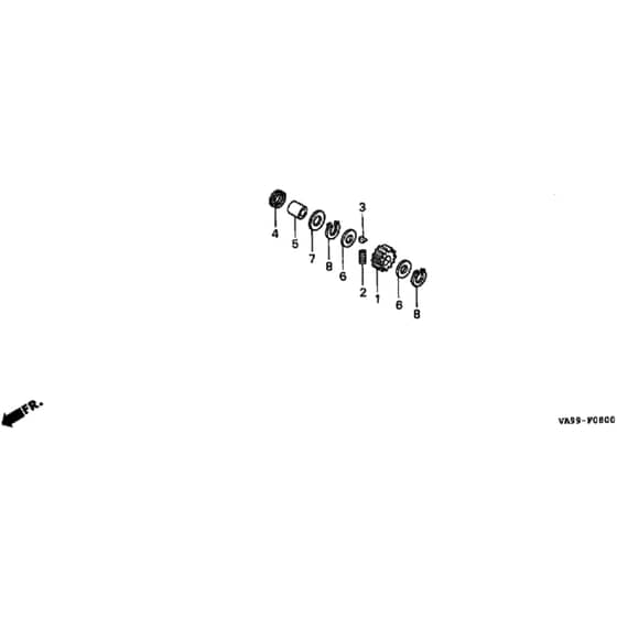 Honda HRB423K1 - SXE - MZBC 8100001- Driveshaft Diagram