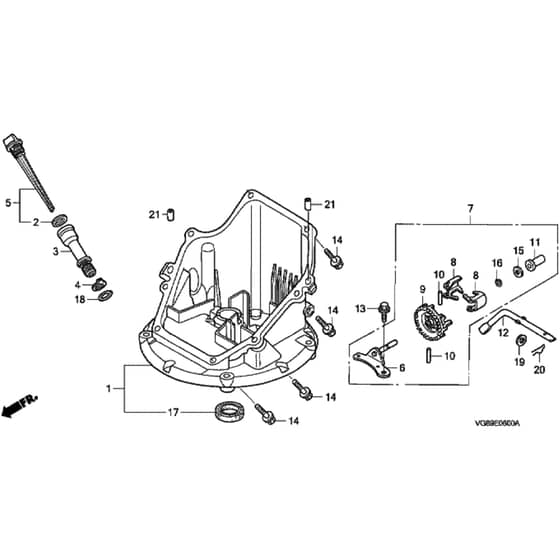 Honda HRB425C1 - QDE - MZCF 8100001-8499999 Oil Pan Diagram