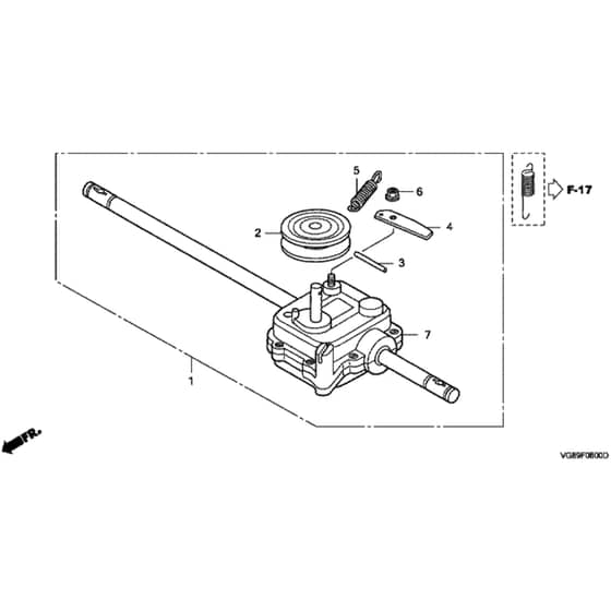 Honda HRB425C1 - SDEE - MZCF 8000001-8499999 Transmission Case Diagram