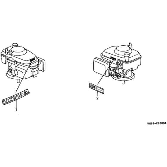 Honda HRB425C - SDE/A - MZCF 8500001-9999999 Label Diagram