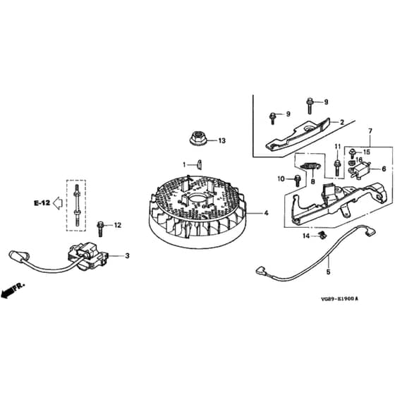 Honda HRB425C - SXEE/A - MZCF 8500001-9999999 Flywheel Diagram