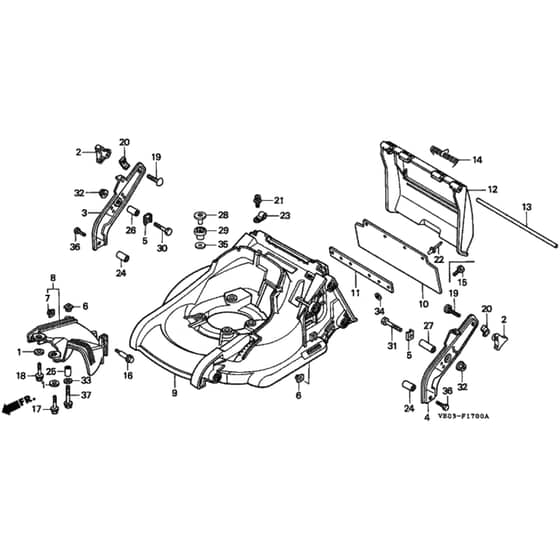 Honda HRB475 - SXE - MZAZ 8000001-8099999 Cutter Housing Diagram
