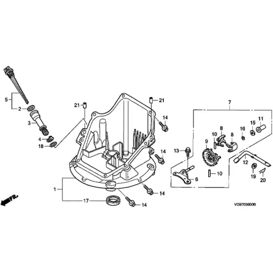 Honda HRB475C - PDEE - MZCE 8000001-8999999 Oil Pan Diagram