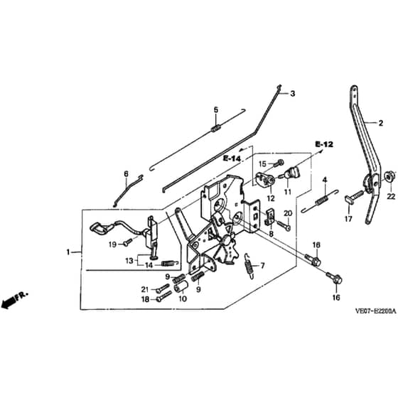 Honda HRB475K2 - HXE - MZAZ 8200001-8299999 Control Diagram