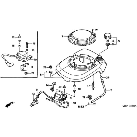 Honda HRB475K2 - SDE - MZAZ 8200001-8299999 Fan Cover Diagram