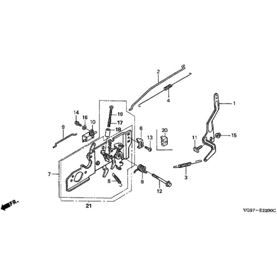 Honda HRB476C1 - PDE - MZCD 8100001-8123431 Control Diagram