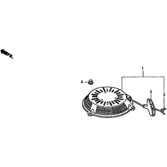 Honda HRB476C - HXE/A - MZCD 8500001-8510560 Recoil Starter Diagram