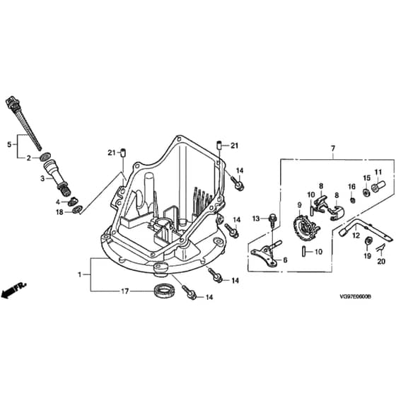 Honda HRB476C - QXE/A - MZCD 8500001-8510560 Oil Pan Diagram