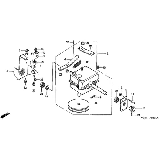Honda HRB476C - QXE/A - MZCD 8500001-8510560 Transmission Diagram