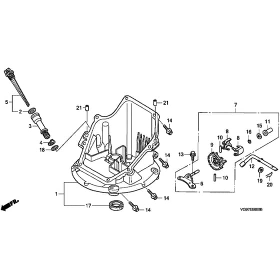 Honda HRB476C - SXE/A - MZCD 8500001-8510560 Oil Pan Diagram