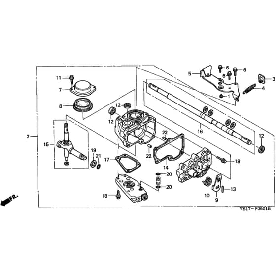 Honda HRB535K2 - HXE - MZBA 6200001-6299999 Transmission Diagram