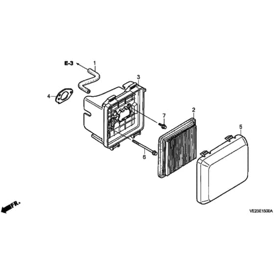 Honda HRB536C1 - TXEA - MZCB 6100001-6199999 Air Cleaner Diagram