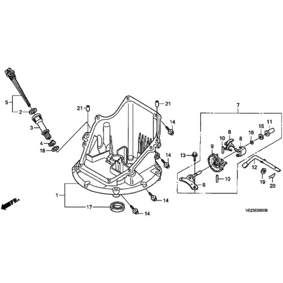Honda HRB536C1 - TXF - MZCB 6100001-6199999 Oil Pan Diagram