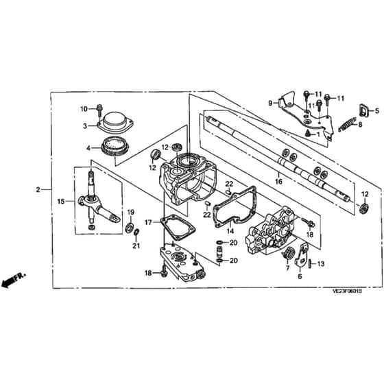 Honda HRB536C1 - TXFA - MZCB 6100001-6199999 Transmission (HXE, HXEA) Diagram