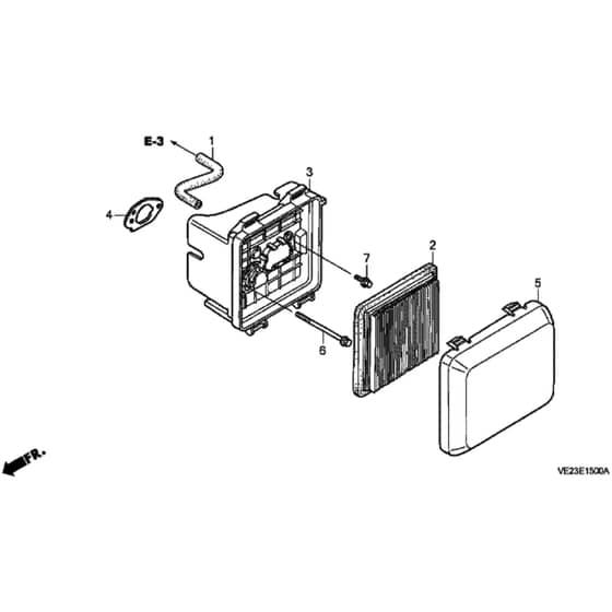 Honda HRB536C2 - HXEA - MZCB 6200001-9999999 Air Cleaner Diagram