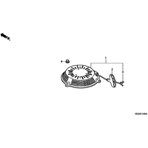 Honda HRB536C2 - TXEA - MZCB 6200001-9999999 Recoil Starter Diagram
