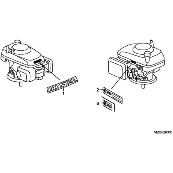 Honda HRB536C - HXE - MZCB 6000001-6099999 Label Diagram