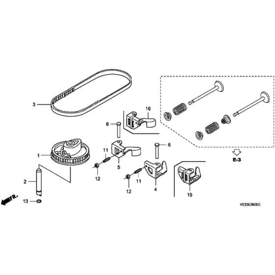 Honda HRB536C - SXE - MZCB 6000001-6099999 Camshaft Diagram