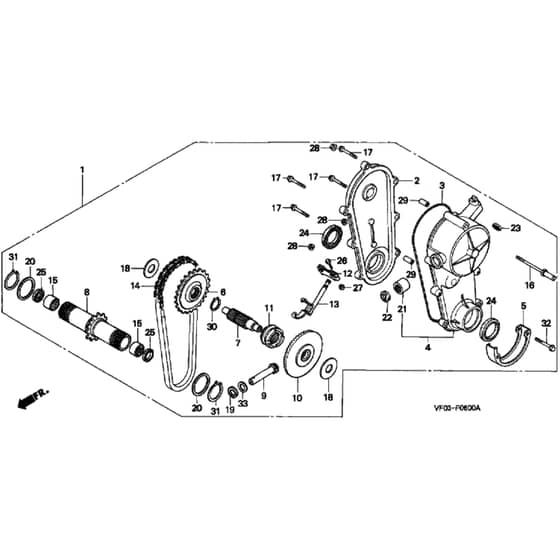 Honda HRD535K1 - QXE - MZBM 8100001-8199999 Transmission Diagram