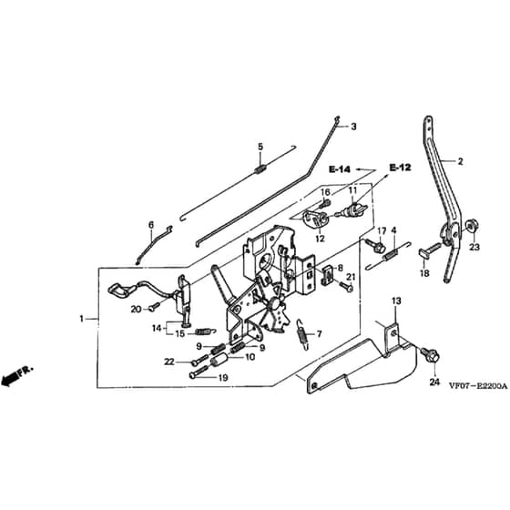 Honda HRD535K2 - QME - MZBM 8200001-9999999 Control Diagram