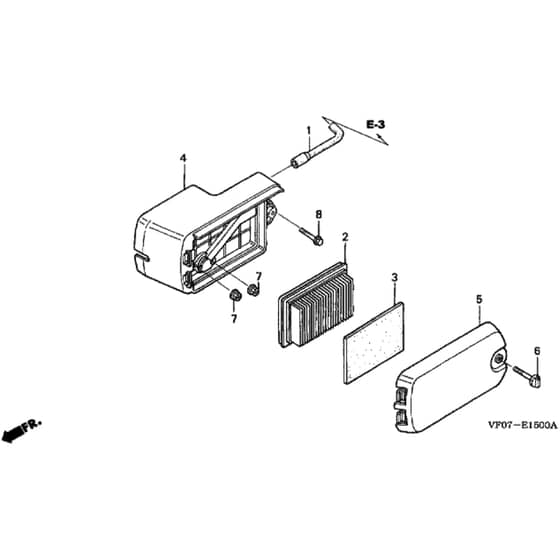 Honda HRD535K2 - QXE - MZBM 8200001-9999999 Air Cleaner Diagram