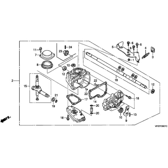 Honda HRD536C2 - HXEE - MZCA 1000001-1099999 Transmission Diagram