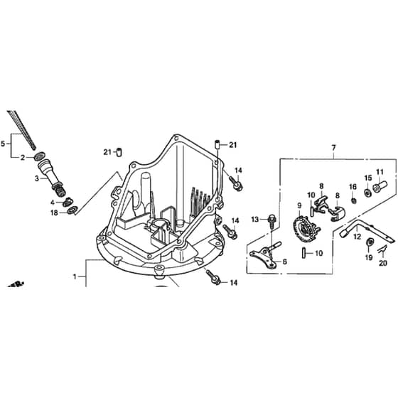 Honda HRD536C - SXE - MZCA 8000001-8099999 Oil Pan Diagram