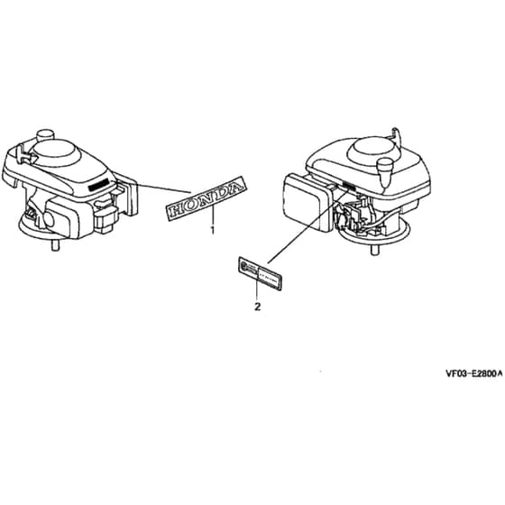 Honda HRD536K1 - HME - MZBL 8100001-8199999 Label Diagram