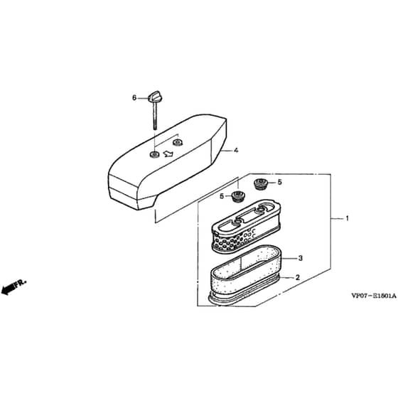 Honda HRD536K2 - HME - MZBL 8200001-9999999 Air Cleaner Diagram