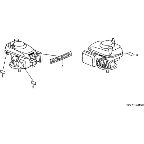Honda HRD536K2 - HME - MZBL 8200001-9999999 Label Diagram