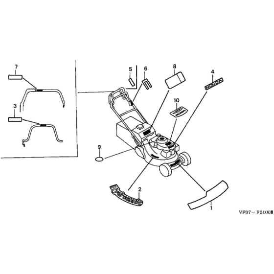 Honda HRD536K3 - HXE - MZBL 8200001-8299999 Label 2 Diagram