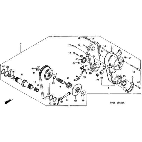 Honda HRD536K3 - QXE - MZBL 8200001-8299999 Transmission Diagram