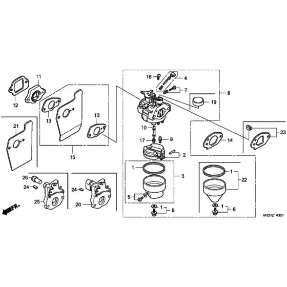 Honda HRG415C1 (IZY) - SDEE - MABF 1000001-1099999 Carburettor Diagram