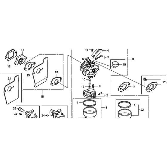 Honda HRG415C2 (IZY) - SDEE - MABF 1100001-1204924 Carburettor Diagram