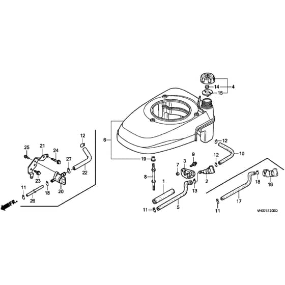 Honda HRG415C3 (IZY) - PDEE - MABF 1400001- Recoil Starter Diagram