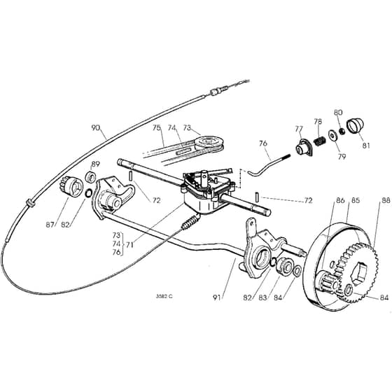 Honda HRG415CSD (2000) - SDU - MABF 8000001-8099999 Rear Drive Diagram
