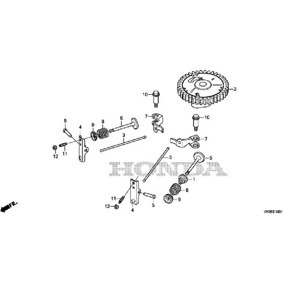 Honda HRG416C1 - SKEH -  Camshaft Valve Diagram