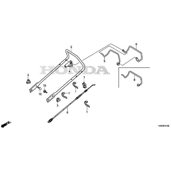 Honda HRG416XB-PEUA -  Handle Pipe Diagram