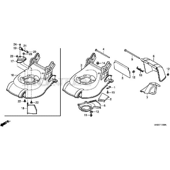 Honda HRG466C1 - PKEH -  Cutter Housing Diagram