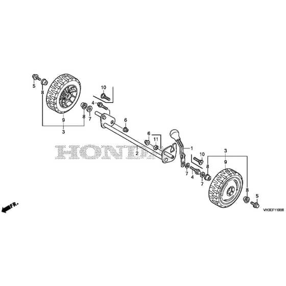 Honda HRG466K1-SKEA -  Front Wheel Diagram