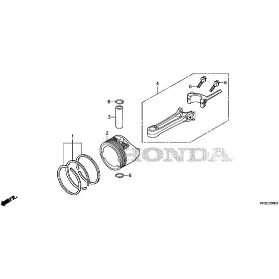 Honda HRG466K1-SKEA -  Piston, Connecting Rod Diagram