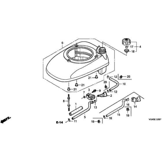 Honda HRG536C1 - SDT - MZCG 6300001-6399999 Fan Cover Diagram