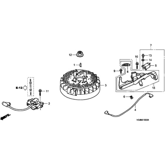 Honda HRG536C5 - SDEA - MZCG 7630001-7659999 Flywheel Diagram