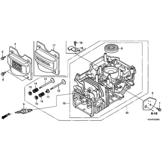 Honda HRG536C8-PKEH -  Cylinder Barrel Diagram