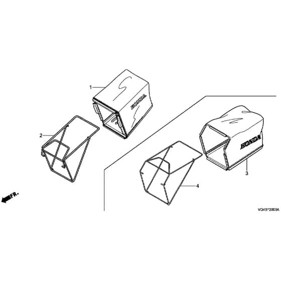 Honda HRG536C8-SKEH -  Grass Bag Diagram