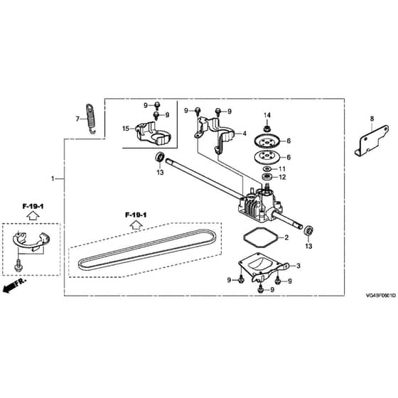 Honda HRG536C8-VYEH -  Transmission Diagram
