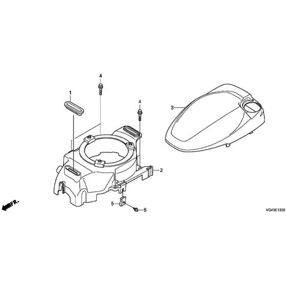 Honda HRG536C9-SKEH -  Fan Cover Diagram