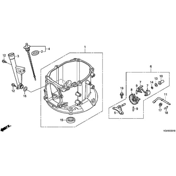 Honda HRG536C9-VKEH -  Crankcase Diagram