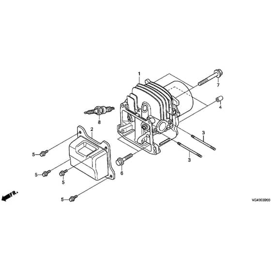 Honda HRG536C9-VKEH -  Cylinder Head Diagram